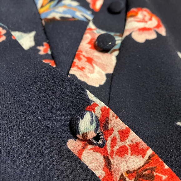 Women’s Navy with Pink Flowers Andreé by Unit Dress - Picture 3 of 6